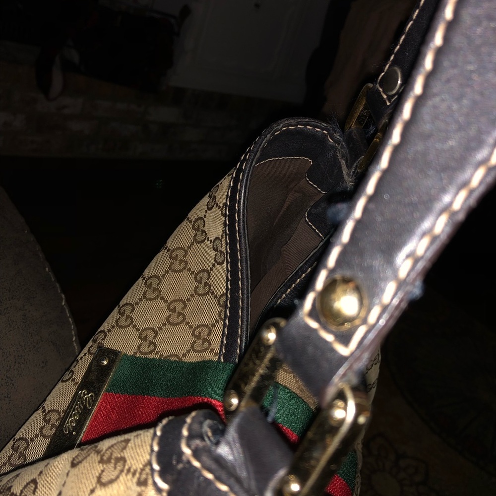 Gucci Web Hobo GG Canvas Large Bag - Picture 11 of 13